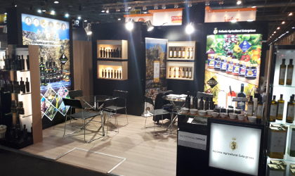 Hellenic Agricultural Enterprises stand at SIAL Paris, displaying their products