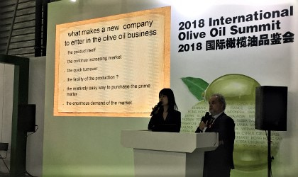 Kostas Liris giving his presentation at the FHC Olive Oil Summit