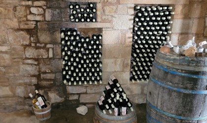 The wine cellar at Agreco Farm