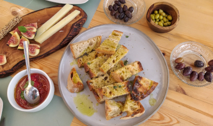 snacks with olive oil