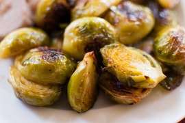 Maple Sage Roasted Brussels Sprouts